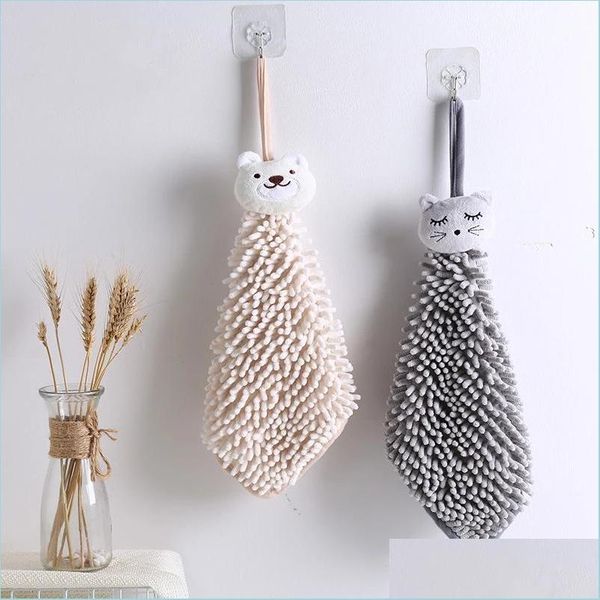 Piezas de vacío Accesorios Dibujos animados Limpie las manos Toalla Cocina Pelusa Limpiar Baño Inodoro Absorbente Secado rápido Suave al tacto Gota Entregar Dh74P