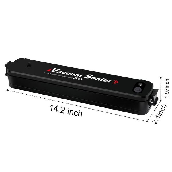 Scelleuse sous vide automatique 90W, Machine d'emballage alimentaire avec 15 sacs sous vide pour la maison, Machine de scellage sous vide sèche et humide 256T