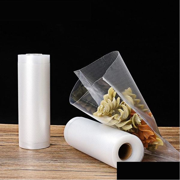 Sacs de scellage sous vide scellant l'emballage texturé Zing pour la livraison de goutte de sac en plastique de nourriture maison jardin Housekee organisation cuisine Storag Otdhg