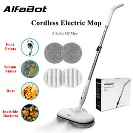 Stofzuigers AlfaBot M2 Elektrische Moppen Vloer Oplaadbare Draadloze Mop Draadloze Vegen Handheld Wasmachine Machine 230731