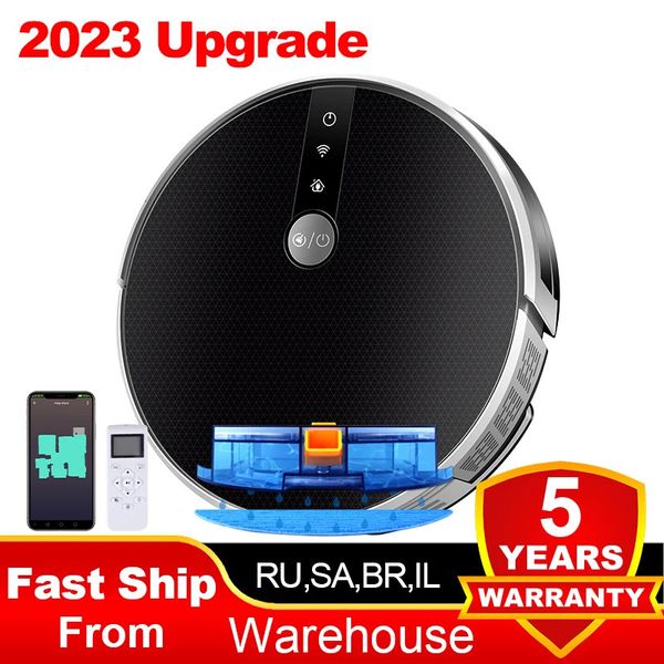 Aspiradoras LIECTROUX C30B Robot Aspirador 6000Pa Mapa de succión Navegación con memoria Wifi Aplicación Tanque de agua eléctrico Mopa húmeda 231121
