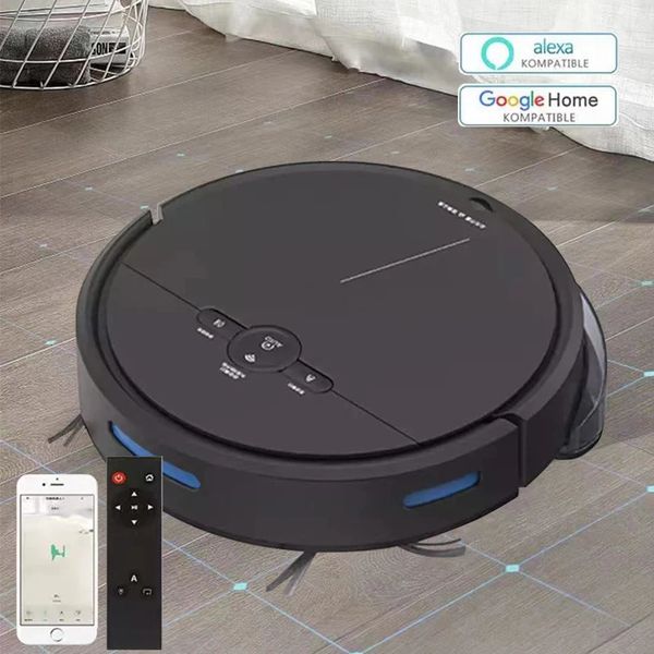 Aspiradoras Robot aspirador 3600PA inteligente inalámbrico Wi Fi 180 ml tanque de agua área de navegación mapa limpieza de pisos robot doméstico 231120