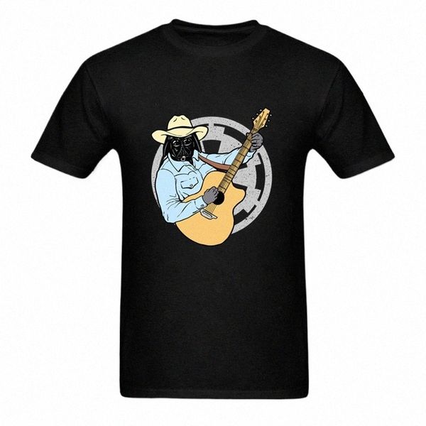 Vader Rocks Tops Camiseta Hombre Punk Bass Guitar Player Regalo Camiseta Darth Diseño divertido Camiseta Popular 100% Cott Hombres Ropa C6Hb #