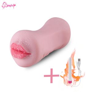 Vagina mond masturbatie cup mannelijke kunstmatige 3D realistische erotische seksspeeltjes masturbators vibrators intiem seksproduct voor mannen y202163547