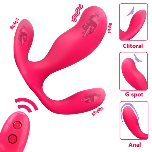 Vagina Orgasm Remote Control 7 Speed 3 in 1 Wear Mutandine Vibratore giocattolo sexy per le donne G Spot Anus Stimulate Shop