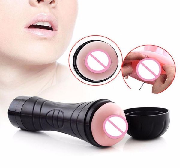 Vagina Real Pussy Vibrator Sexy juguetes para el hombre Masturbation Cup Suction mamada Sucking Oral Sexy Toy Masturbador Masculino Cup4100303