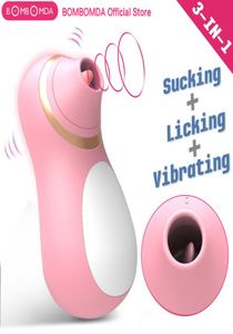 Vagina Zuigen Vibrator Clit Sucker Clitoris Stimulator Seks likken Pijpbeurt Tong Vibrerende Speeltjes voor Vrouwen Seksuele Wellness Y21791062