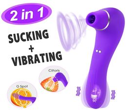 Vagin Sucking Vibrator Dildo Toys for Adults puissant G Spot Stimulator Clitoris Femmes Masturbateur Vibrant Sucker USB MX9042298