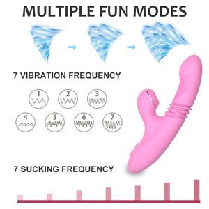 Vibromasseur vaginal point G Clitoris mamelon double stimulateur gode masseur jouets sexuels pour femmes adultes masturbateurs féminins