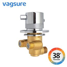 Vagsure One Way Outlet Temperatuurregeling Mengklep Omstelling Messing Thermostatische Douchekranen Tap Room Mixer Schroef Badkamer 199s