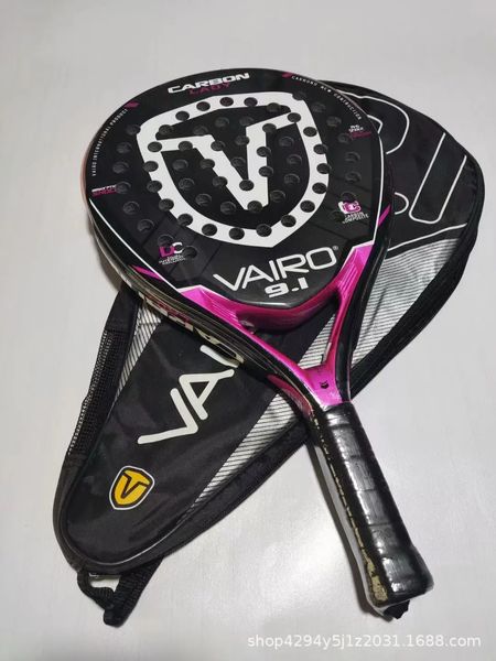 Raquette Vairo Padel 3 couches en fibre de carbone Paddle EVA Face Tennis Beach Tennis Padel 9.1 360g 240313