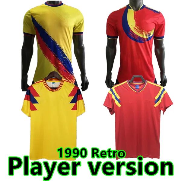 Valderrama Retro 1990 Colombie Soccer Jersey Édition spéciale James Football Shirt 2022 2023 Version joueur FALCAO Jeune enfant Camiseta de Futbol Maillot