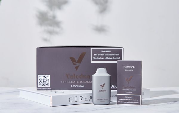 Valedna – eliquide à l'extrait de tabac naturel, dosette jetable, 1.5%, saveur de tabac au chocolat, entrepôt américain