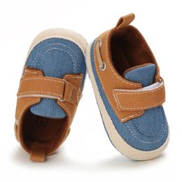 Valen Sina Born Baby Prewalker Girls Boys Casual Shoes Leather Nonslip Softole Infant Toddler First Walkers 018m Doop 240425