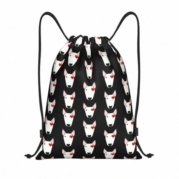 Saint-Valentin Bully Dog Cordon Sac à dos Femmes Hommes Gym Sport Sackpack Pliable Bull Terrier Puppy Shop Sac Sack G6xc #