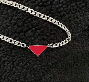 Valentijnsdag mannen Designer ketting vriendin paar verzilverde mode trendy hanger kettingen ontwerper heren sieraden luxe driehoek e23