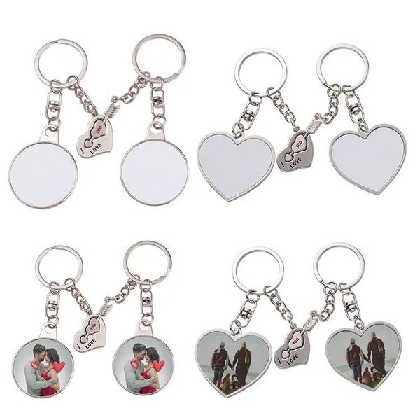 Keychain de regalo de fiesta de San Valentín una flecha a través del corazón Llave de bloqueo de amor Key