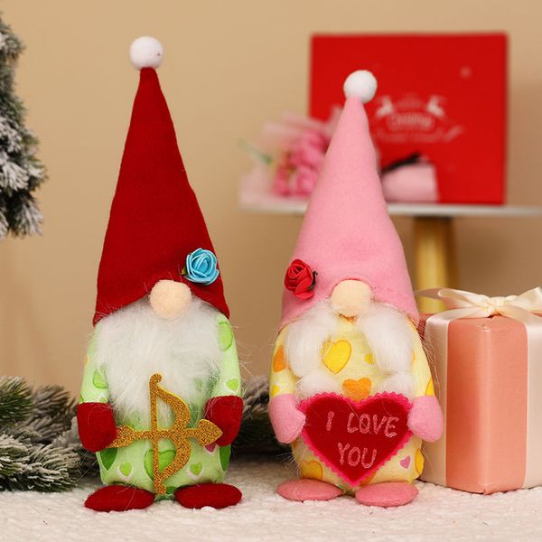 Valentine Day Party Gnomes Flèche de Cupidon Rudolph Peluche Jouets Cadeaux pour Petite Amie Maison Bureau Décorations De Table