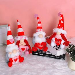 Valentine GNOME PARTY Handgemaakte Zweedse Tomte Gnomes Pluche Scandinavische Dwarf Home Cafe Window DeCh