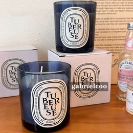 Valentijnsdag exclusieve Franse ontwerper donkerblauwe aromatherapie kaarsen slaapkamer langdurige geur romantisch kaarsen verjaardagscadeau