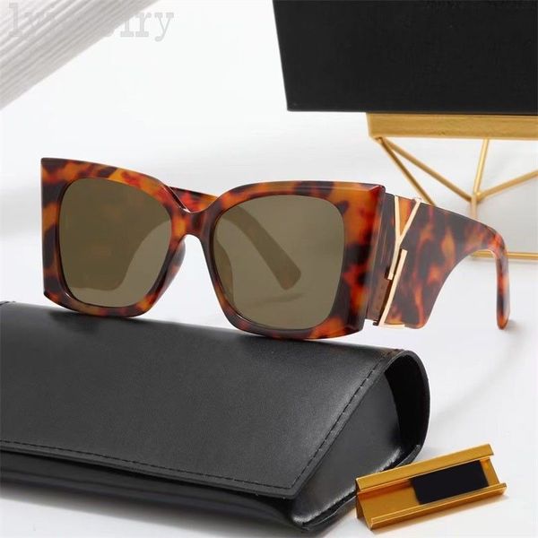 Saint Valentin Gift Designer Lunettes de soleil pour hommes Lunettes de soleil LETTES PLACES GOLD LENTES SUMBRES DE SOL SELIENT LEG SHIELD LURMES LUXEURS FORME TRENDY TIKTOK PJ085 I4