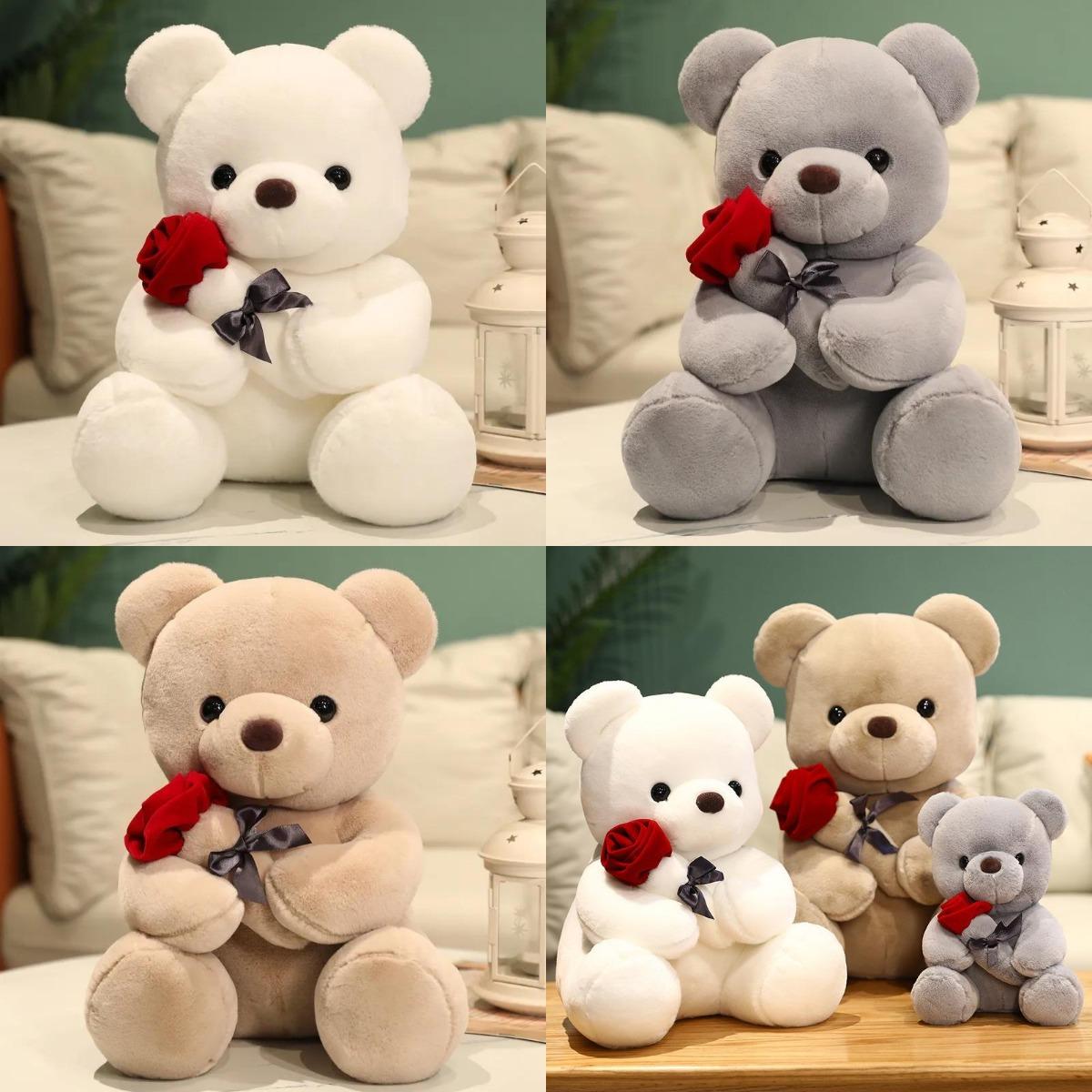 Подарок на День святого Валентина, плюшевая игрушка, медведь-роза, большая обнимающая кукла, кукла-машина для девочек