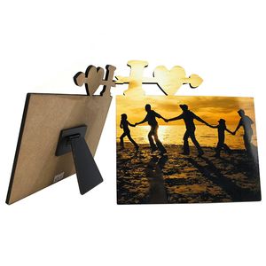 Valentijnsdag Gift Sublimatie Blanco Fotoframe Album Warmteoverdracht Weddingframes Houten DIY Decoratieve ornamenten