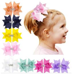 Valentijnsdag Meisjes Haarspeld Baby Love Bow Clips Meisjes Bowknot Barette Kids Haarbogen Kinderen Haaraccessoires