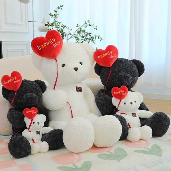 Table de la Saint-Valentin Blanc Figure d'ours en peluche