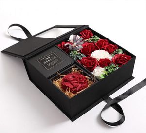 Savon parfumé Valentine Rose artificielle baignable ange Rose boîte-cadeau mariage anniversaire petite amie romantique pétales parfumés fleurs C4881106