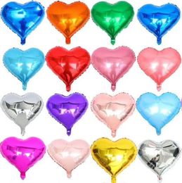 Nieuwheid Ballon hartvormige nieuwigheid Gag Toys 18 inch folie Love Gifts Meerdere kleuren bruiloft verjaardagsfeestje thuis decoratie ballonspeelgoed en geschenken