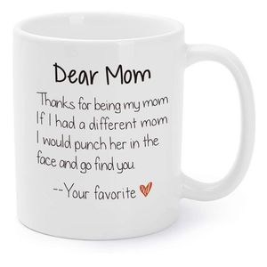 Tasses cadeaux de Saint Valentin pour mère drôle maman cadeaux d'anniversaire de Noël merci d'être ma maman Gag tasses à thé à café 11 O T22968