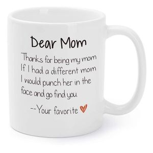 Tasses-cadeaux de la Saint Valentin pour mère drôle maman de Noël anniversaire de vacances anniversaire merci d'être ma maman Gag Coffee Tea tasses 11 o T200506 2518