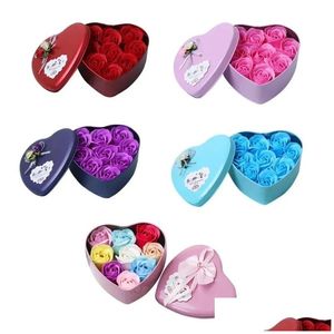 Saint Valentin Cadeau Rose Savon Fleurs Parfumées Bain Corps Pétale Mousse Fleur Artificielle Couronne De Bricolage Décoration De La Maison Livraison Directe Dhfpx