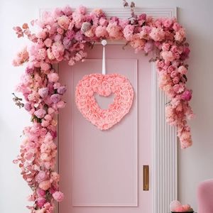 Valentijnsdag Rose Kransen Liefde Hart Simulatie Bloemen Deur Opknoping Bruiloft Garland Gelukkig Decor 240127