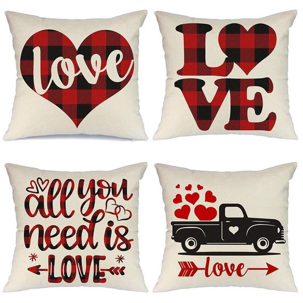 Saint Valentin Coussin Couvre 18 