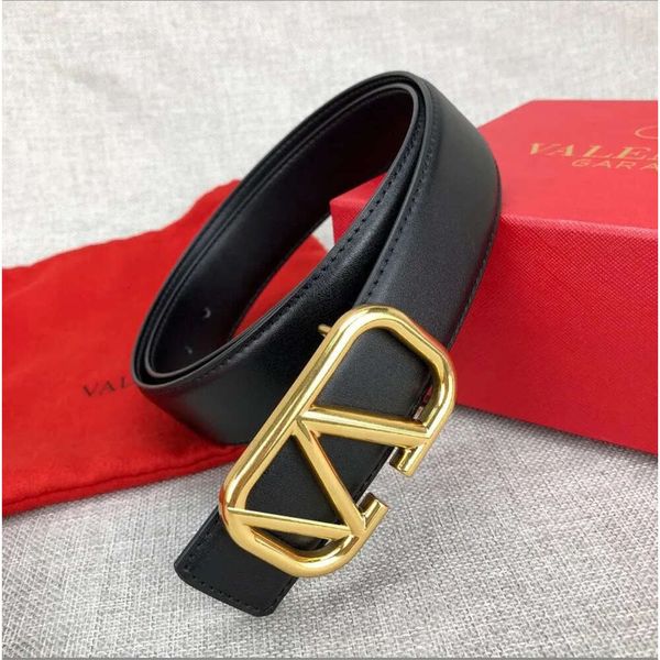 Valentino ceintures V Smooth For Jeans Luxury Designer Women Femmes d'aiguille Buckle Fashion Lettres Plaid Imprimé Golden Belt Party Fave