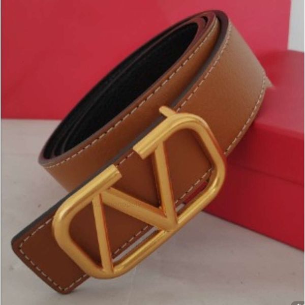 Valentino Mens Designer Belts Luxurys Vérite ceinture en cuir pour femmes ceinture mode femme femme ceinture Girdle Gurtel V Buckl Belts Letter Gold Buckle Valenti