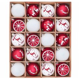 Valery Madelyn 6 cm 20 stks Kerstballen Ornamenten Kerstboom Opknoping Hangers Snuble Xmas Decoraties voor jaar Gift 211109