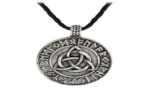 Valknut Pagan Amulet Vegvisir Viking Cordon de cire scandinave Rune de bijoux nordiques Collier pendentif 5012369