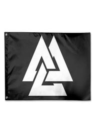 Valknut Viking Age Symbol Norse Warrior Flag 3x5ft Digital Polyester Outdoor Use Use Club Printing Banner et drapeaux WH9111245