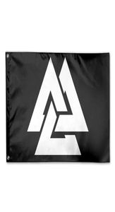 Valknut Viking Age Symbol Norse Warrior Flag 3x5ft Digital Polyester Outdoor Use Use Club Printing Banner et drapeaux WH7549696