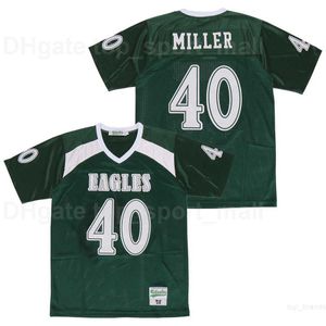 Valley Ranch 40 Von Miller High School voetbaltrui Sportteam Kleur Green Green All gestikte ademende pure katoenen top te koop