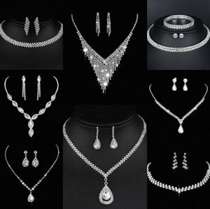 Ensemble de bijoux en diamant de laboratoire précieux, collier de mariage en argent sterling, boucles d'oreilles pour femmes, bijoux de fiançailles, cadeau n1ND #