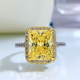 Waardevolle topaz diamanten ring 100% echt 925 Sterling Silver Party trouwringen voor vrouwen voor vrouwen engagement sieraden cadeau