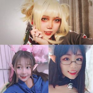 Vampire Teets Fangs Elfes Erecs Dentures accessoires Halloween Costume Fairy Cosplay Zombie False Tooth Ears