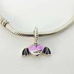 Vampire Winged Heart Dange Charm 925 Sterling Silver Pandora Clips Moments For Fit Charms Beads Armbanden Sieraden 792290C01 Andy Jewel