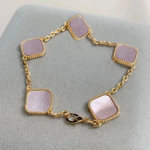 van clover bracelet designer trèfle à quatre feuilles bracelet nacre or 18 carats marque amour bracelet à breloques cristal diamant bijoux cadeau