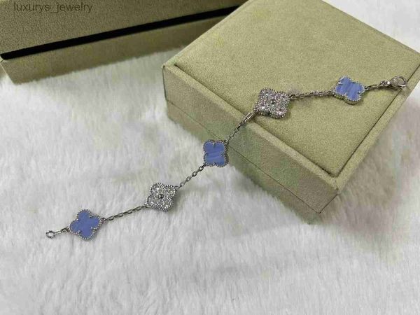 Van Clover Bracelet Designer Bijoux Luxury Brand Love Charm pour les femmes Purple Stone Bling Diamond Turquie cohérent Tennis Nai M9yh