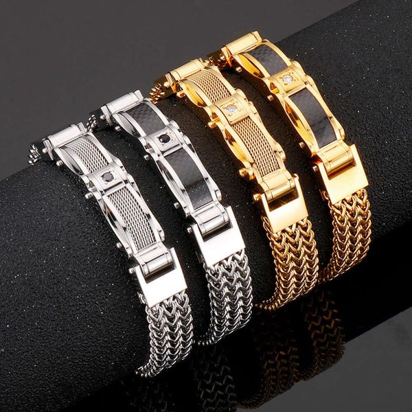 Van Clover – bracelet tendance pour hommes, nouveau produit créatif, en or, en acier inoxydable, en diamant, cadeau